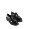 brushed leather loafers