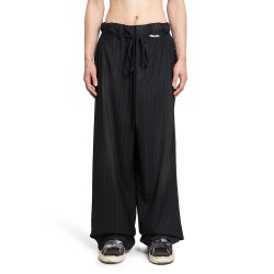 aged pinstriped wide trousers