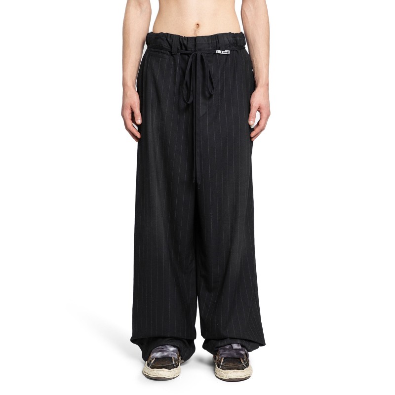 aged pinstriped wide trousers