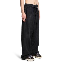 aged pinstriped wide trousers