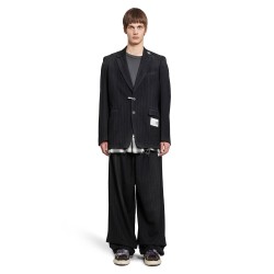 aged pinstriped wide trousers