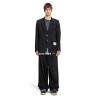 aged pinstriped wide trousers