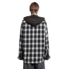 check hooded shirt