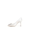 hangisi satin jewel buckle pumps