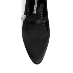 maijana satin embellished mary jane ballerinas