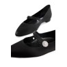 maijana satin embellished mary jane ballerinas