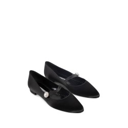 maijana satin embellished mary jane ballerinas