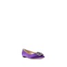 hangisi satin jewel buckle flat ballerinas