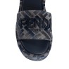 fendi sunshine ff denim flatform slides