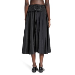 gathered nylon bow skirt