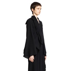 asymmetric pleated blazer