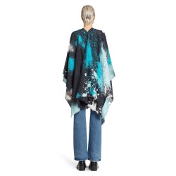 long sky print poncho