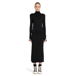 turtleneck dress in stretch viscose jersey