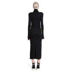 turtleneck dress in stretch viscose jersey