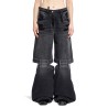 cut-out wide leg jeans