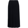 Fluid twill pleated midi skirt