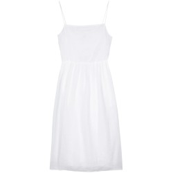 Linen midi slip dress