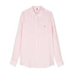 Linen relaxed shirt ls