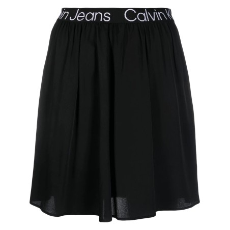 Logo elastic mini skirt