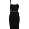 Logo tape strappy dress