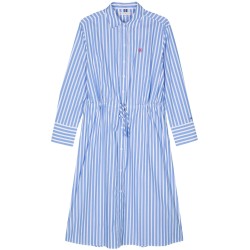 Md blouson ls midi shirt dress