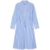 Md blouson ls midi shirt dress