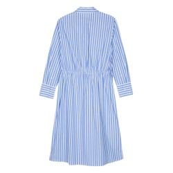 Md blouson ls midi shirt dress