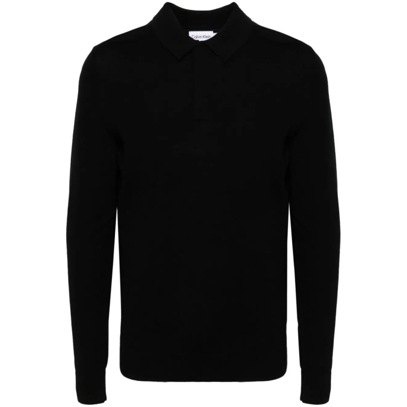 Merino polo sweater