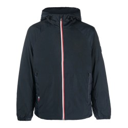 Mix media hooded jacket