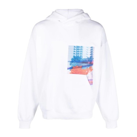 Motion floral graphic hoodie