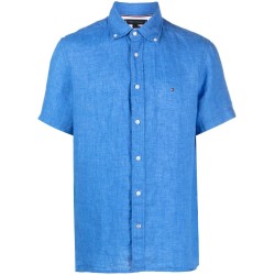 Pigment dyed linen rf shirt