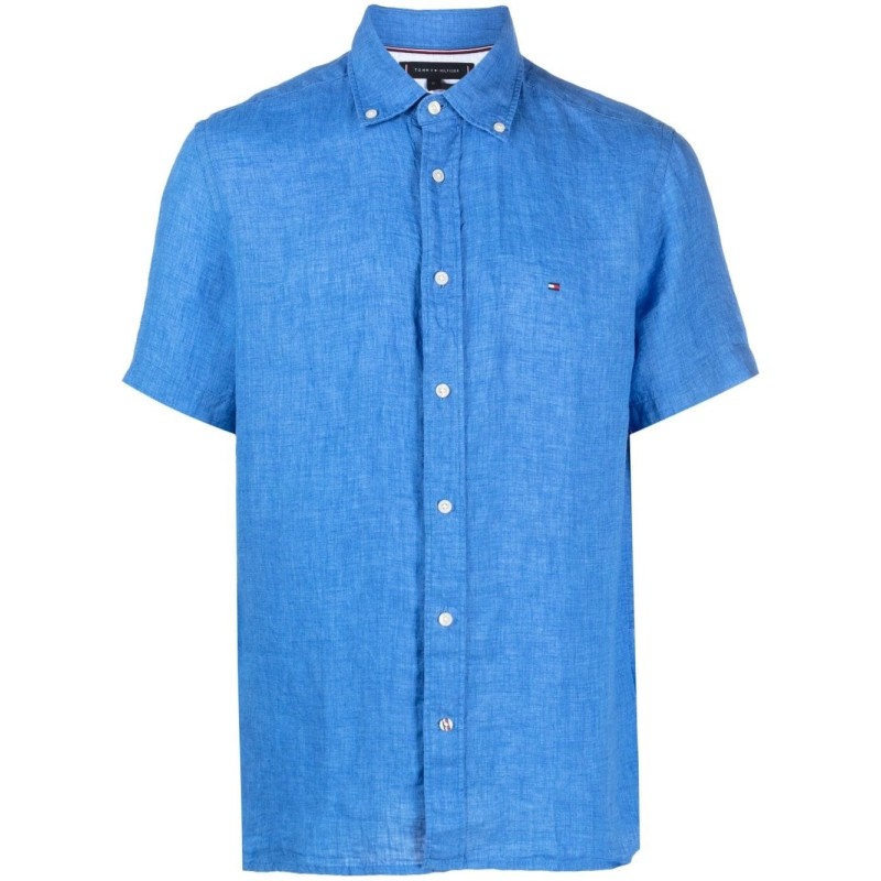 Pigment dyed linen rf shirt