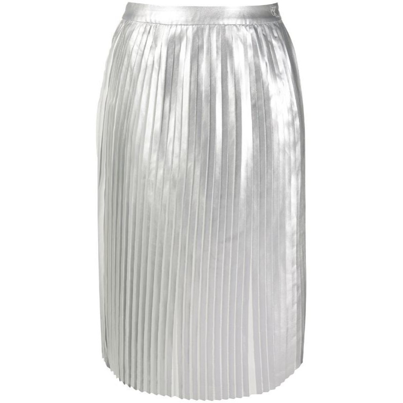 PLEATED SILVER SKIRT