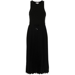 Rib tank pleated dress midi ns