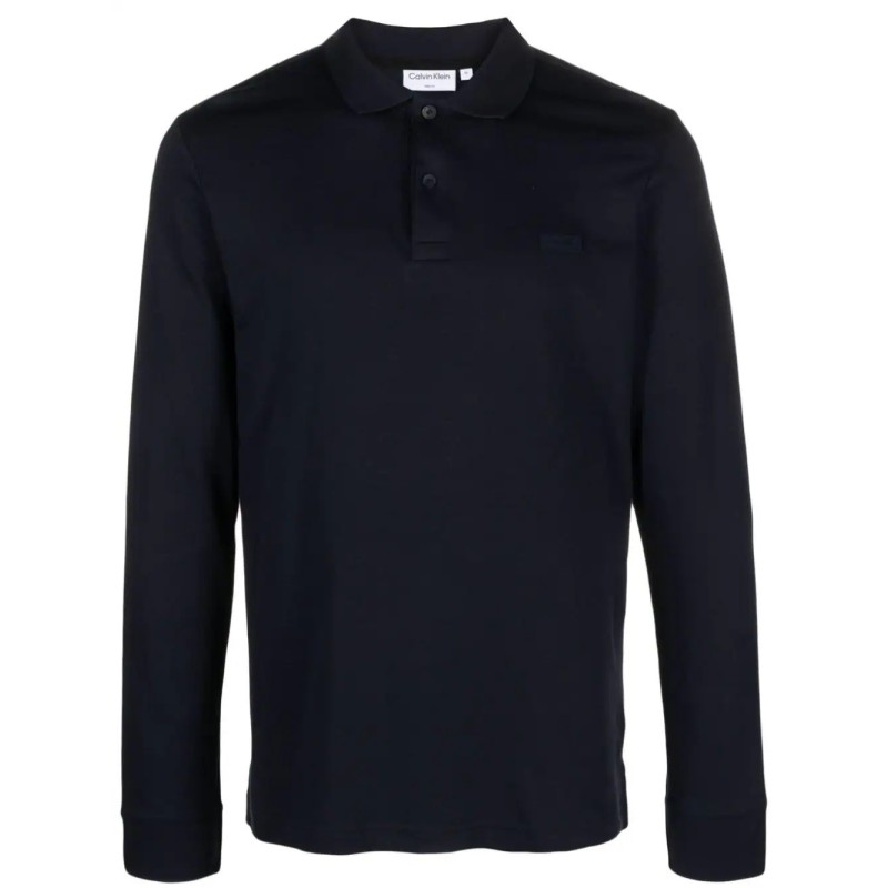 Smooth cotton slim ls polo