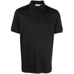 Smooth cotton welt zip polo