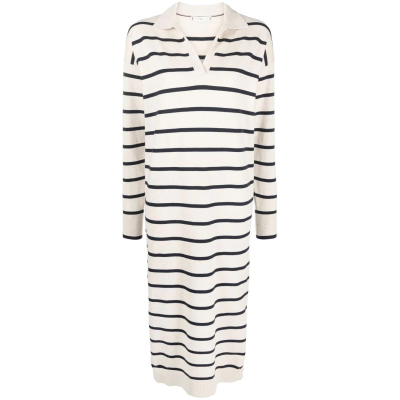 Soft regular polo knit dress