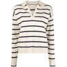 Soft stripe polo sweater