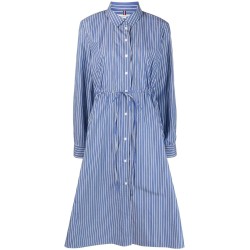 Stripe midi shirt-dress