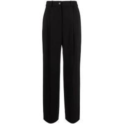 Structure twill wide leg pant