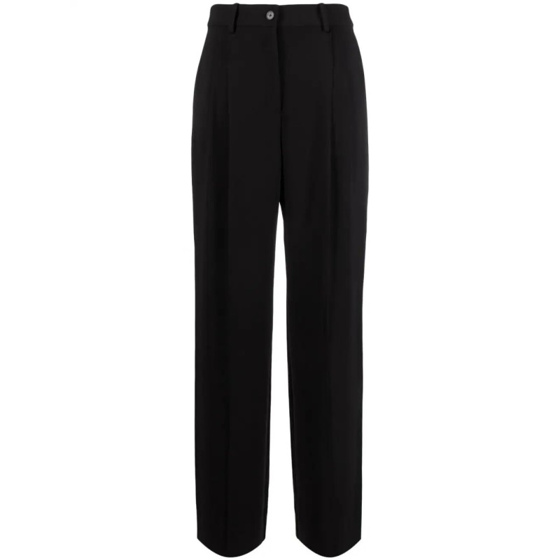 Structure twill wide leg pant