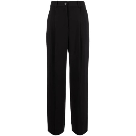 Structure twill wide leg pant