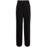 Structure twill wide leg pant