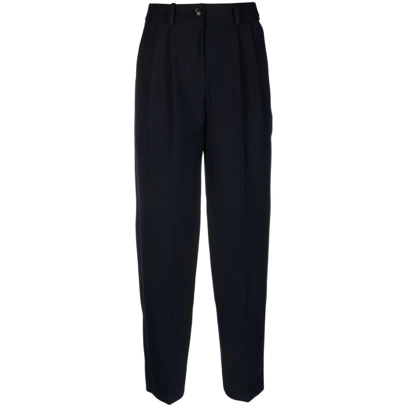 Tapered pleated pant