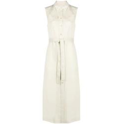 Tencel sleeveless shirt dress