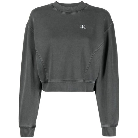 Wash short crew neck sweater