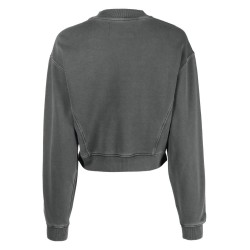 Wash short crew neck sweater