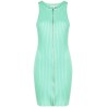 Zipper elongated rib dress