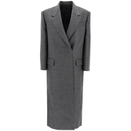 woolen overcoat in canvas fabric