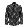 wool blend shirt with check pattern